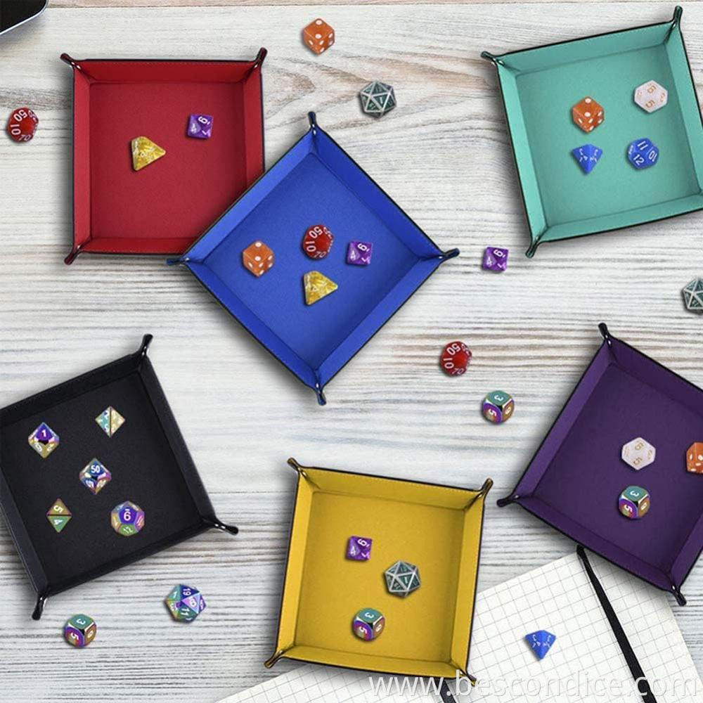 Square Felt Dice Tray Holder Square Felt Dice Tray Holder